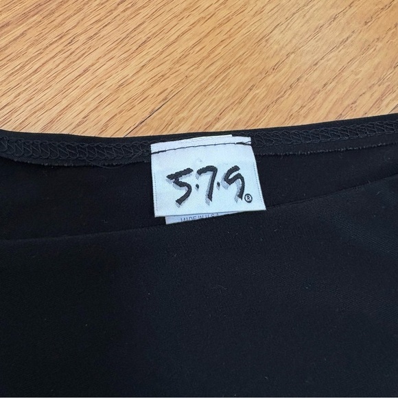 Vintage 90s Y2K Coquette Asymmetrical Babydoll Stretchy  Midi Dress Lace Bow S/M - Picture 5 of 16